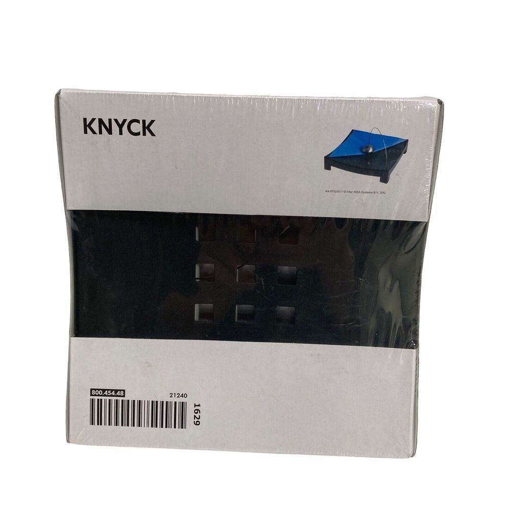 IKEA KNYCK Napkin Holder Black‎ 9 x 9" Metal Ball NIB